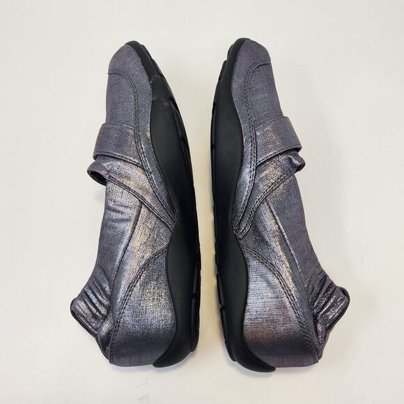Dansko Women Carol Shimmer Metallic Silver Leather Loafer Size 38 US 7.5 Comfort - Picture 7 of 9